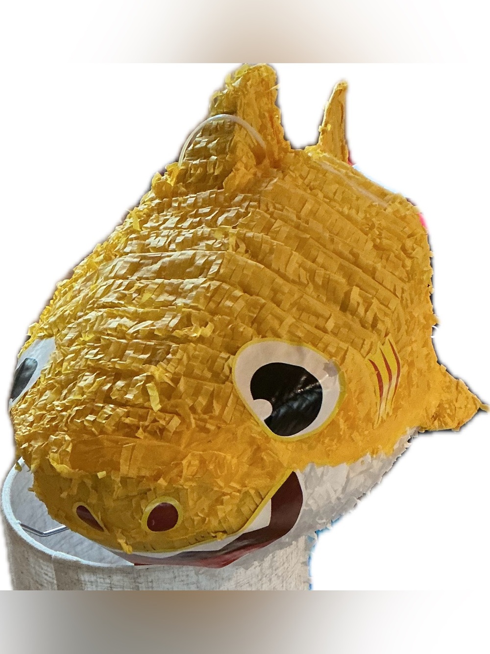 Shark Party Piñata - Yellow & White